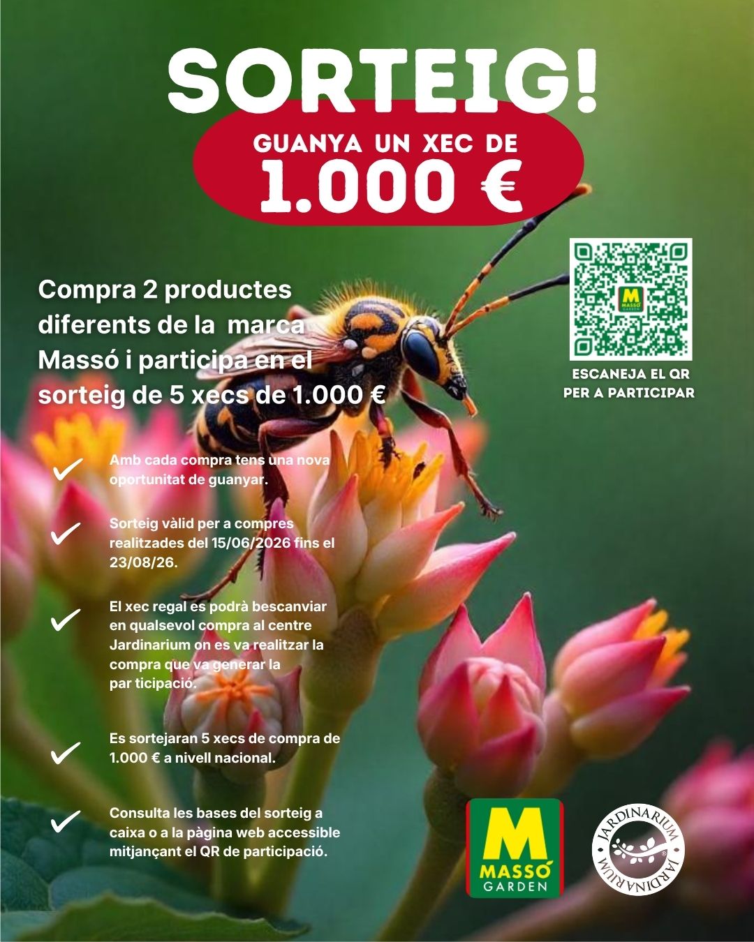 Torna el Sorteig Massó: Protegeix el teu jardí i emporta’t 1.000 €
